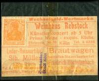 Timbre-monnaie Weinhaus Rebstock - Allemagne - Briefmarkengeld