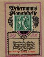 Timbre-monnaie Westermanns Monatshefte - Allemagne - Briefmarkengeld