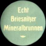 Timbre-monnaie Echt Briesnitzer Mineralbrunnen type 2 - 5 pfennig lie-de-vin sur fond noir - avers
