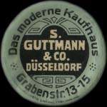 Timbre-monnaie S.Guttmann & Co à Düsseldorf - 40 pfennig bordeaux sur fond marron - avers