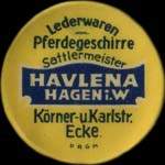 Timbre-monnaie Havlena à Hagen i.W - 10 pfennig olive sur fond brun - avers