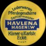 Timbre-monnaie Havlena à Hagen i.W - 10 pfennig orange sur fond rouge - avers