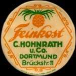 Timbre-monnaie C.Hohnrath u. Co - Dortmund - 5 pfennig bordeaux sur fond vert - avers