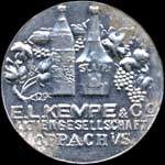 Timbre-monnaie E.L.Kempe & Co  Oppach i/S. - 10 pfennig olive sur fond saumon - avers