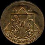 Timbre-monnaie Theodor Krampf A.G. - Eibau - 10 pfennig olive sur fond brun - avers