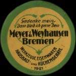 Timbre-monnaie Meyer & Weyhausen - Allemagne - briefmarkenkapselgeld