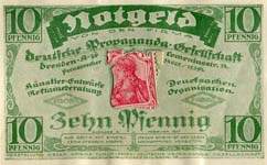 Timbre-monnaie Deutsche Propaganda - Dresden - Allemagne - Briefmarkengeld