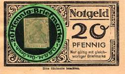 Timbre-monnaie Lustspielhaus - Duisburg - Allemagne - Briefmarkengeld