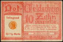 Timbre-monnaie Valenciagarten à Münster - 10 pfennig Germania sur notgeld à fenêtre - face