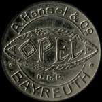 Timbre-monnaie Opel - Bayreuth - 5 pfennig brun sur fond vert - avers