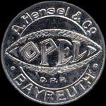 Timbre-monnaie OPEL - Bayreuth - Allemagne - briefmarkenkapselgeld