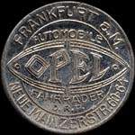 Timbre-monnaie OPEL - Frankfurt - Allemagne - briefmarkenkapselgeld