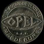 Timbre-monnaie Opel - Magdeburg - 5 pfennig brun sur fond saumon - avers