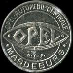 Timbre-monnaie Opel - Magdeburg - 25 pfennig orange et noir sur fond vert - avers