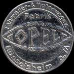Timbre-monnaie Opel - Rsselsheim type 2 - 10 pfennig orange sur fond jaune - avers