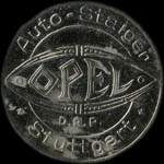 Timbre-monnaie OPEL - Stuttgart - Allemagne - briefmarkenkapselgeld