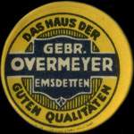 Timbre-monnaie Gebr. Overmeyer - Allemagne - briefmarkenkapselgeld