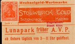 Timbre-monnaie Wechselgeld-Wertmarke - 10 pfennig rouge sur papier - face