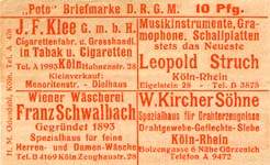 Timbre-monnaie Wechselgeld-Wertmarke - 10 pfennig rouge sur papier - dos