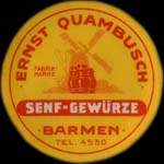 Timbre-monnaie Ernst Quambusch à Barmen - 5 pfennig bordeaux sur fond rose - avers