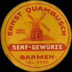 Timbre-monnaie Ernst Quambusch à Barmen - 100 pfennig vert sur fond rose - avers