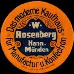 Timbre-monnaie W.Rosenberg à Hannovre - 30 pfennig vert sur fond bleu - avers
