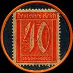 Timbre-monnaie W.Rosenberg à Hannovre - 40 pfennig rouge sur fond bleu - revers