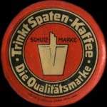 Timbre-monnaie Trinkt Spaten-Kaffee - Die Qualitätsmarke type 1 - 10 pfennig rouge sur fond rouge - avers