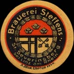Timbre-monnaie Brauerei Steffens type 2 - 5 pfennig brun sur fond vert - avers