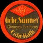 Timbre-monnaie Gebr. S�nner � C�ln-Kalk type 1 - 10 pfennig olive sur fond vert - avers