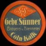 Timbre-monnaie Gebr. S�nner � C�ln-Kalk type 2 - 5 pfennig brun sur fond vert - avers