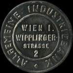 Briefmarkenkapselgeld (timbre-monnaie) Allgemeine Industriebank - Wien I - Wipplinger Strasse 2 - 1/2 krone sur fond saumon - avers