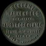 Timbre-monnaie Austroreklame - Wien - 20 kronen sur fond orange - avers