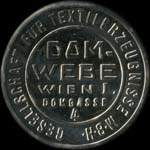 Timbre-monnaie Dom-Webe - Gesellschaft fr textilerzeugnisse M.B.H. - 50 heller sur fond bleu - avers