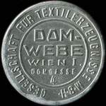 Timbre-monnaie Dom-Webe - Gesellschaft fr textilerzeugnisse M.B.H. - 1/2 krone sur fond rose - avers