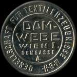 Timbre-monnaie Dom-Webe - Gesellschaft fr textilerzeugnisse M.B.H. - 25 kronen sur fond rose - avers
