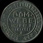Timbre-monnaie Dom-Webe - Gesellschaft fr textilerzeugnisse M.B.H. - 100 kronen sur fond rose - avers