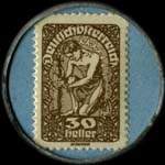 Timbre-monnaie Foncire - allgemeine versicherungsanstalt - Wien I - 30 heller sur fond bleu - revers