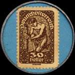 Timbre-monnaie Freie Presse - 30 heller sur fond bleu - revers