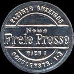 Timbre-monnaie Freie Presse - 45 heller sur fond marbré - avers