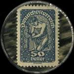 Timbre-monnaie Freie Presse - 50 heller sur fond marbré - revers