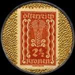Timbre-monnaie Freie Presse - 2 1/2 kronen sur fond doré - revers