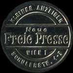 Timbre-monnaie Freie Presse - 10 kronen sur fond marbré - avers