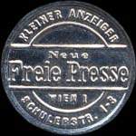 Timbre-monnaie Freie Presse - 12 1/2 kronen sur fond marbré - avers