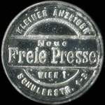 Timbre-monnaie Freie Presse - 25 kronen sur fond brun - avers