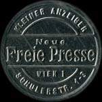 Timbre-monnaie Freie Presse - 25 kronen sur fond doré - avers