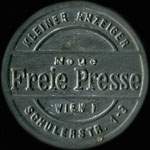 Timbre-monnaie Freie Presse - 100 kronen sur fond marbré 2 - avers