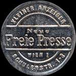 Timbre-monnaie Freie Presse - 100 kronen sur fond marbré - avers