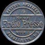Timbre-monnaie Freie Presse - 120 kronen sur fond doré - avers
