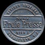 Timbre-monnaie Freie Presse - 160 kronen sur fond doré - avers